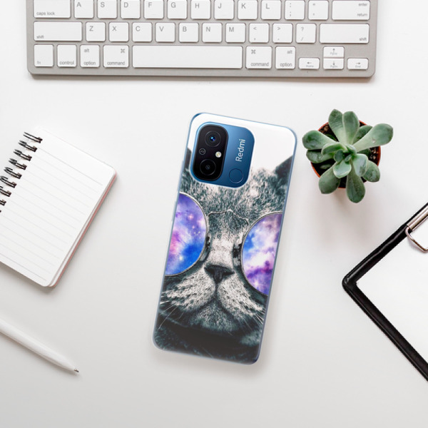 Silikonové pouzdro iSaprio - Xiaomi Redmi 12C - Galaxy Cat