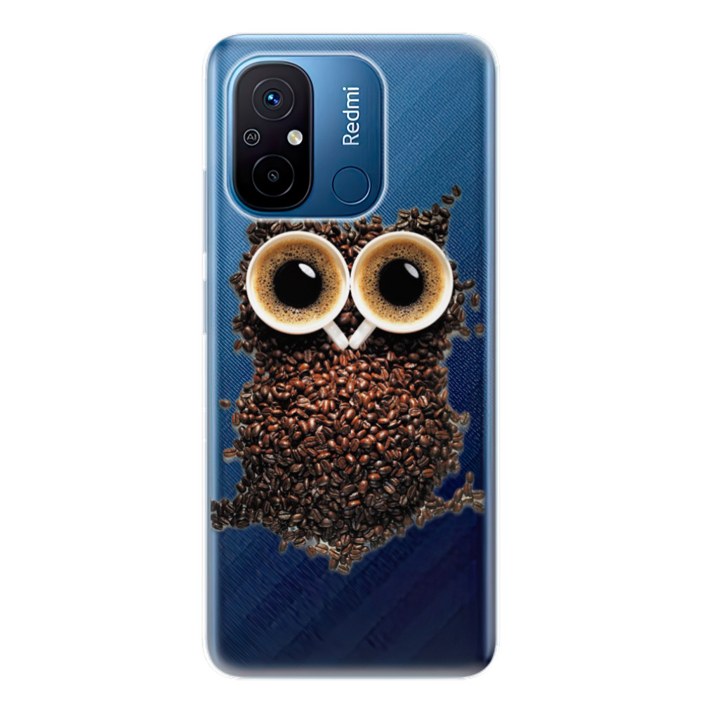 Silikonové odolné pouzdro iSaprio Owl And Coffee na mobil Xiaomi Redmi 12C (Odolný silikonový kryt, obal, pouzdro iSaprio Owl And Coffee na mobilní telefon Xiaomi Redmi 12C)
