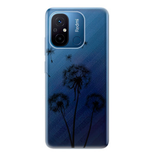 Silikonové pouzdro iSaprio - Xiaomi Redmi 12C - Three Dandelions black