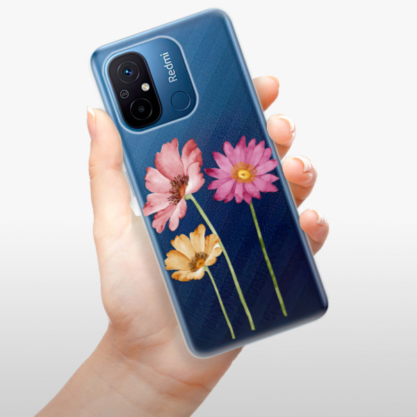 Silikonové pouzdro iSaprio - Xiaomi Redmi 12C - Three Flowers