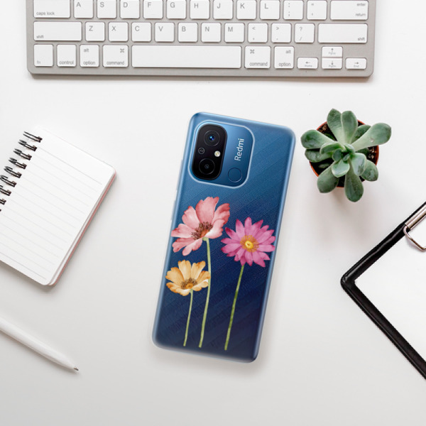 Silikonové pouzdro iSaprio - Xiaomi Redmi 12C - Three Flowers