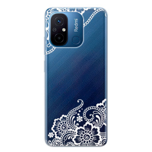 Silikonové pouzdro iSaprio - Xiaomi Redmi 12C - White Lace 02