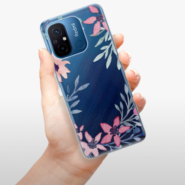 Silikonové pouzdro iSaprio - Xiaomi Redmi 12C - Leaves and Flowers