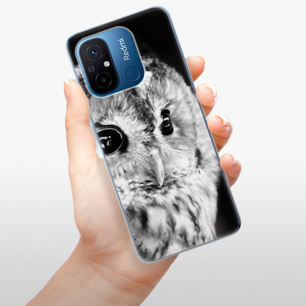 Silikonové pouzdro iSaprio - Xiaomi Redmi 12C - BW Owl