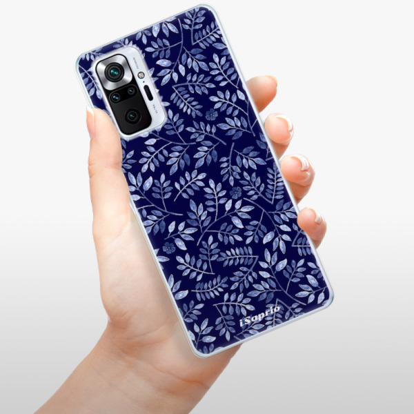 Silikonové pouzdro iSaprio - Xiaomi Redmi Note 10 Pro - Blue Leaves 05