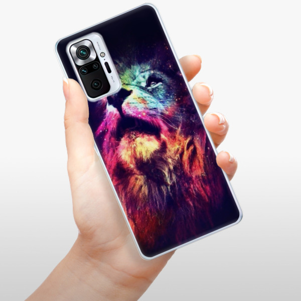 Silikonové pouzdro iSaprio - Xiaomi Redmi Note 10 Pro - Lion in Colors