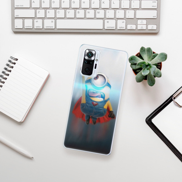 Silikonové pouzdro iSaprio - Xiaomi Redmi Note 10 Pro - Mimons Superman 02