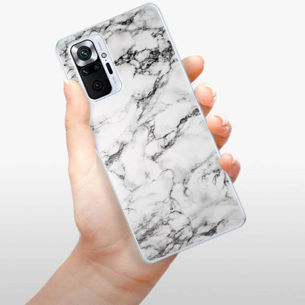 Silikonové pouzdro iSaprio - Xiaomi Redmi Note 10 Pro - White Marble 01
