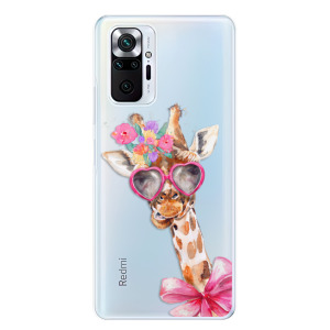 Silikonové pouzdro iSaprio - Xiaomi Redmi Note 10 Pro - Lady Giraffe