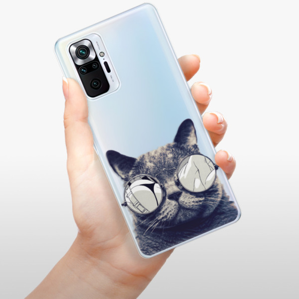 Silikonové pouzdro iSaprio - Xiaomi Redmi Note 10 Pro - Crazy Cat 01
