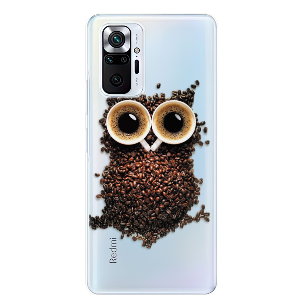 Silikonové odolné pouzdro iSaprio Owl And Coffee na mobil Xiaomi Redmi Note 10 Pro (Odolný silikonový kryt, obal, pouzdro iSaprio Owl And Coffee na mobilní telefon Xiaomi Redmi Note 10 Pro)