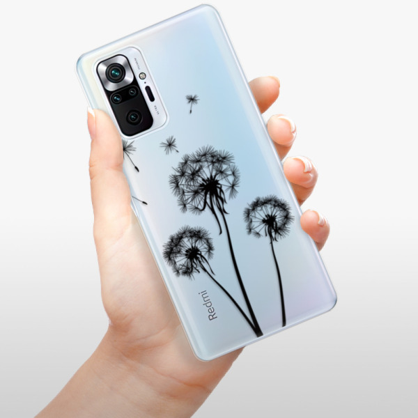 Silikonové pouzdro iSaprio - Xiaomi Redmi Note 10 Pro - Three Dandelions black