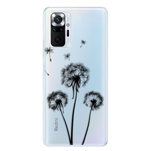 Silikonové pouzdro iSaprio - Xiaomi Redmi Note 10 Pro - Three Dandelions black