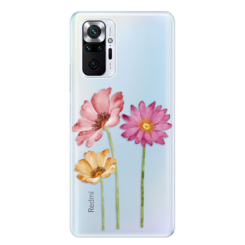 Odolné silikonové pouzdro iSaprio - Three Flowers - Xiaomi Redmi Note 10 Pro