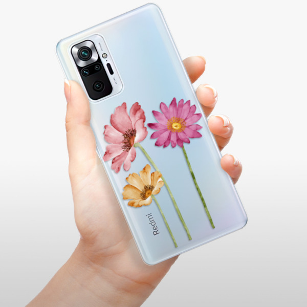 Silikonové pouzdro iSaprio - Xiaomi Redmi Note 10 Pro - Three Flowers