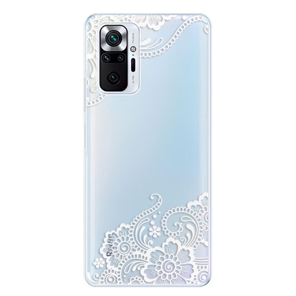 Silikonové odolné pouzdro iSaprio White Lace 02 na mobil Xiaomi Redmi Note 10 Pro (Odolný silikonový kryt, obal, pouzdro iSaprio White Lace 02 na mobilní telefon Xiaomi Redmi Note 10 Pro)