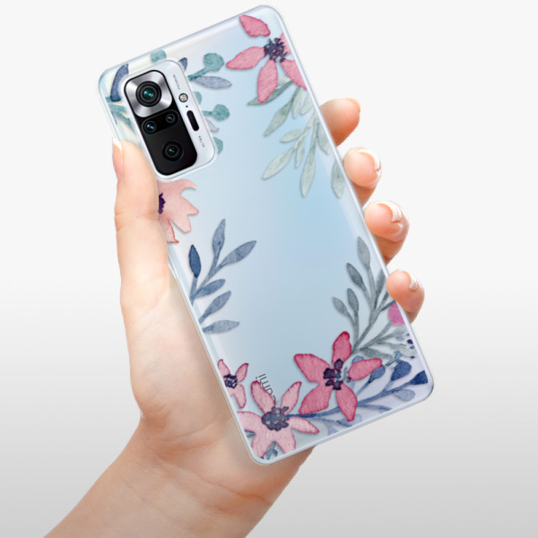 Silikonové pouzdro iSaprio - Xiaomi Redmi Note 10 Pro - Leaves and Flowers