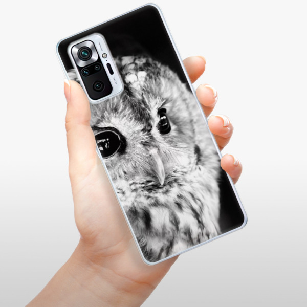 Silikonové pouzdro iSaprio - Xiaomi Redmi Note 10 Pro - BW Owl