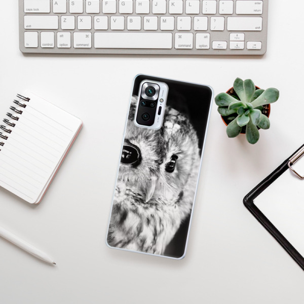 Silikonové pouzdro iSaprio - Xiaomi Redmi Note 10 Pro - BW Owl