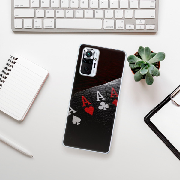 Silikonové pouzdro iSaprio - Xiaomi Redmi Note 10 Pro - Poker