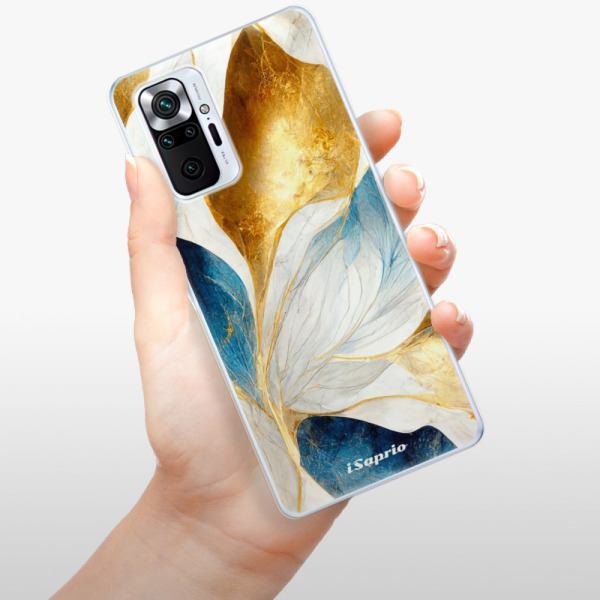 Silikonové pouzdro iSaprio - Xiaomi Redmi Note 10 Pro - Blue Leaves