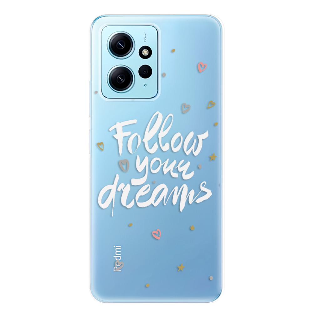 Odolné silikonové pouzdro iSaprio - Follow Your Dreams - white - Xiaomi Redmi Note 12 5G