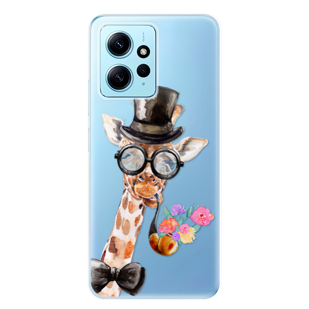 Odolné silikonové pouzdro iSaprio - Sir Giraffe - Xiaomi Redmi Note 12 5G