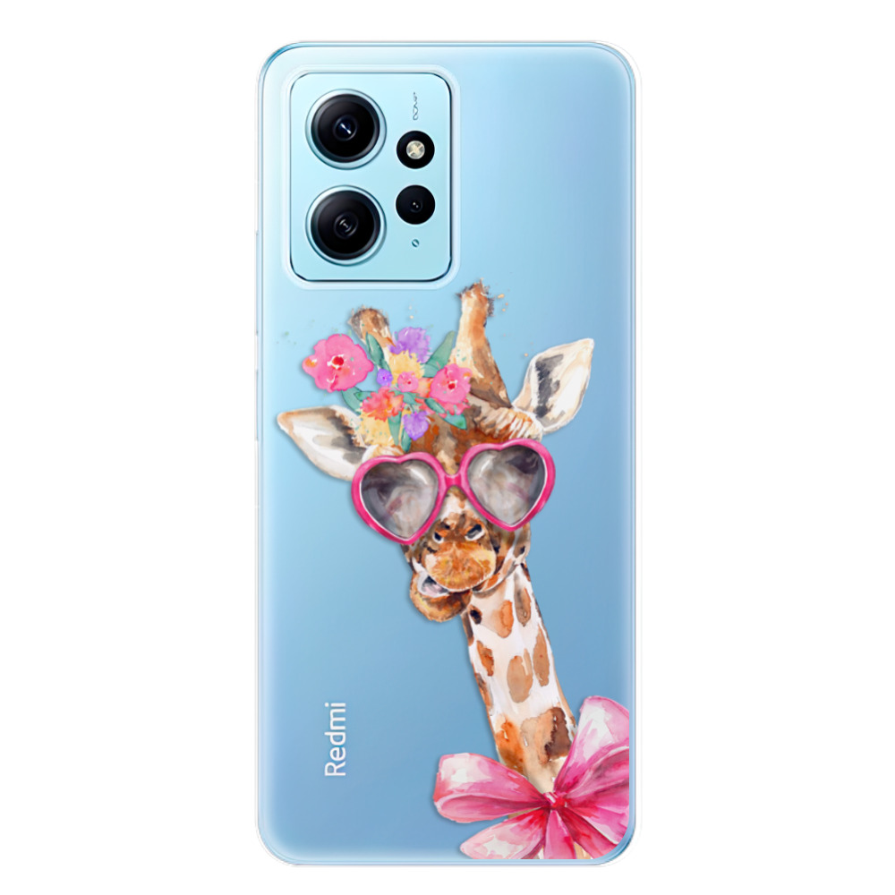 Odolné silikonové pouzdro iSaprio - Lady Giraffe - Xiaomi Redmi Note 12 5G