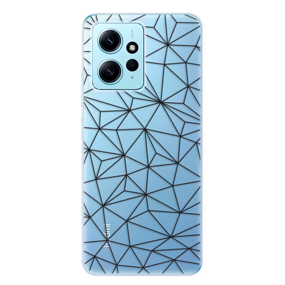 Odolné silikonové pouzdro iSaprio - Abstract Triangles 03 - black - Xiaomi Redmi Note 12 5G