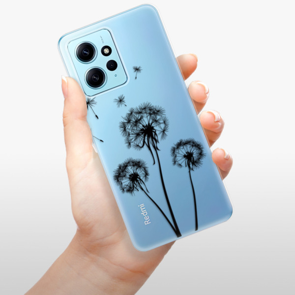 Silikonové pouzdro iSaprio - Xiaomi Redmi Note 12 5G / Xiaomi Poco X5 5G - Three Dandelions black