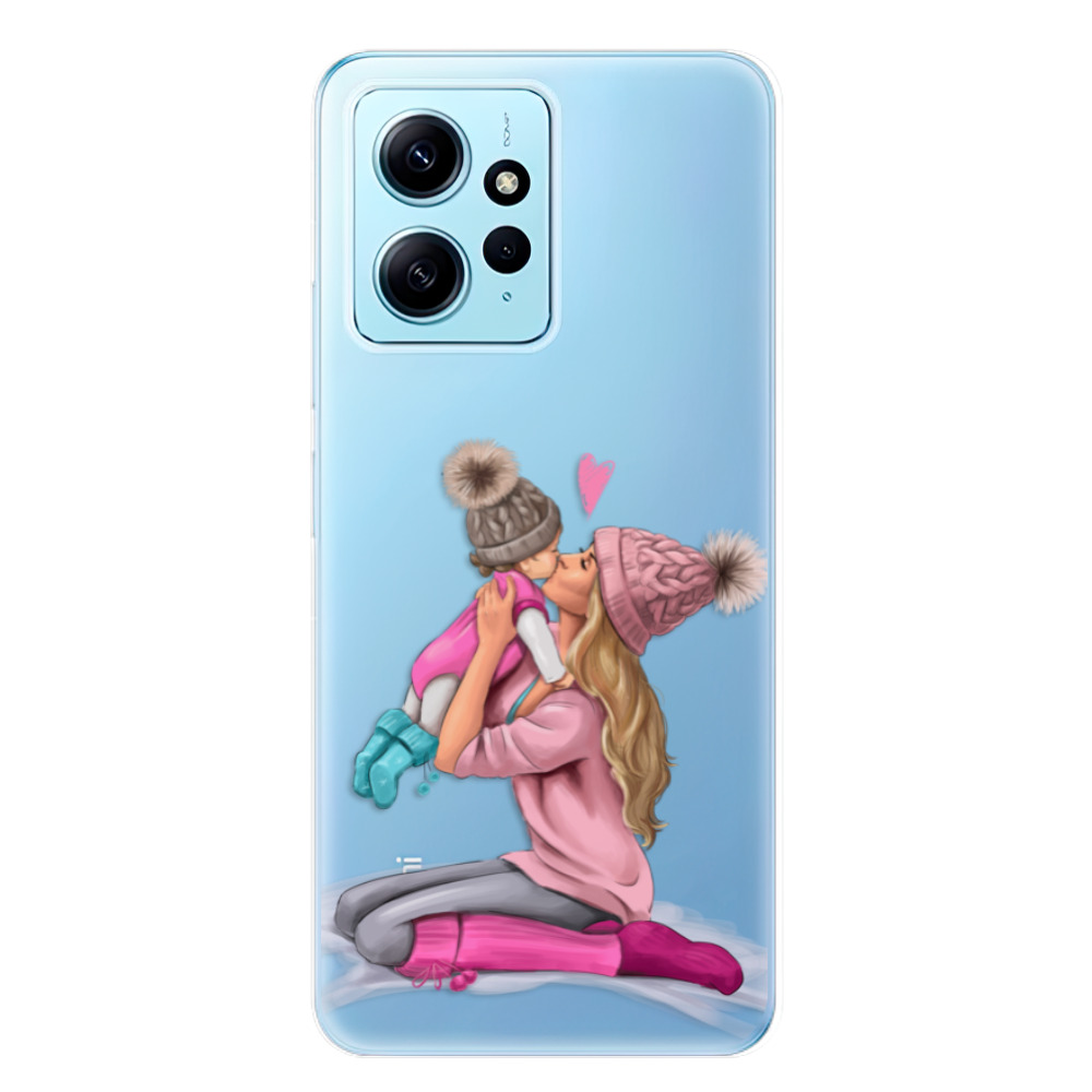 Odolné silikonové pouzdro iSaprio - Kissing Mom - Blond and Girl - Xiaomi Redmi Note 12 5G