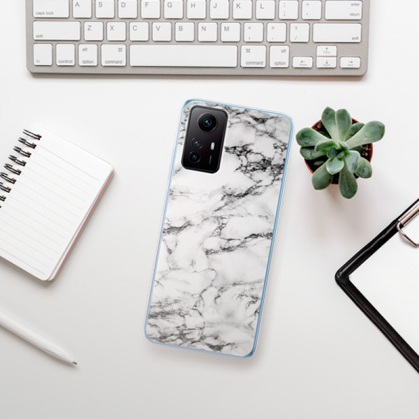 Silikonové pouzdro iSaprio - Xiaomi Redmi Note 12S - White Marble 01