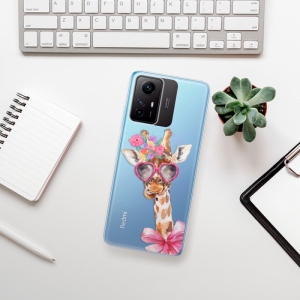 Silikonové pouzdro iSaprio - Xiaomi Redmi Note 12S - Lady Giraffe