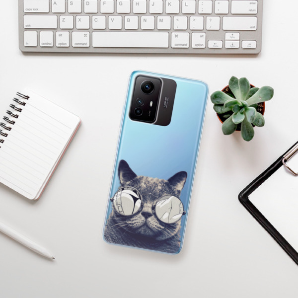 Silikonové pouzdro iSaprio - Xiaomi Redmi Note 12S - Crazy Cat 01