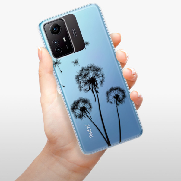 Silikonové pouzdro iSaprio - Xiaomi Redmi Note 12S - Three Dandelions black