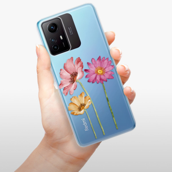 Silikonové pouzdro iSaprio - Xiaomi Redmi Note 12S - Three Flowers