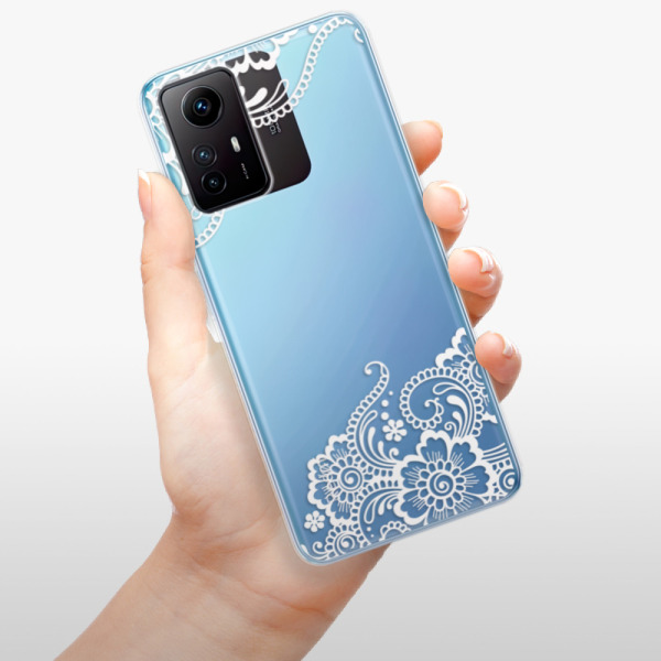 Silikonové pouzdro iSaprio - Xiaomi Redmi Note 12S - White Lace 02