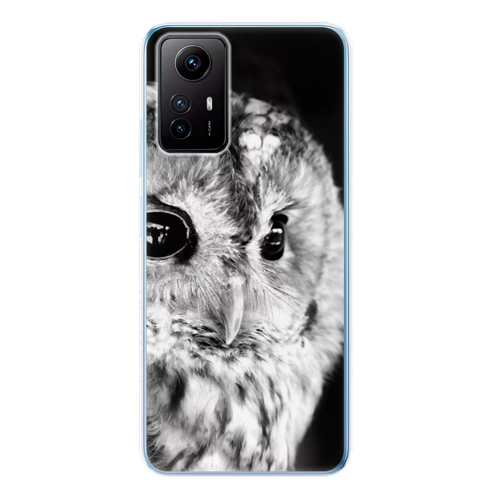 Odolné silikonové pouzdro iSaprio - BW Owl - Xiaomi Redmi Note 12S