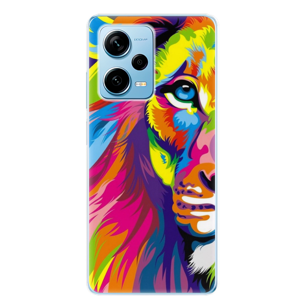 Silikonové odolné pouzdro iSaprio Rainbow Lion na mobil Xiaomi Redmi Note 12 Pro 5G / Poco X5 Pro 5G (Odolný silikonový kryt, obal, pouzdro iSaprio Rainbow Lion na mobilní telefon Xiaomi Redmi Note 12 Pro 5G / Poco X5 Pro 5G)