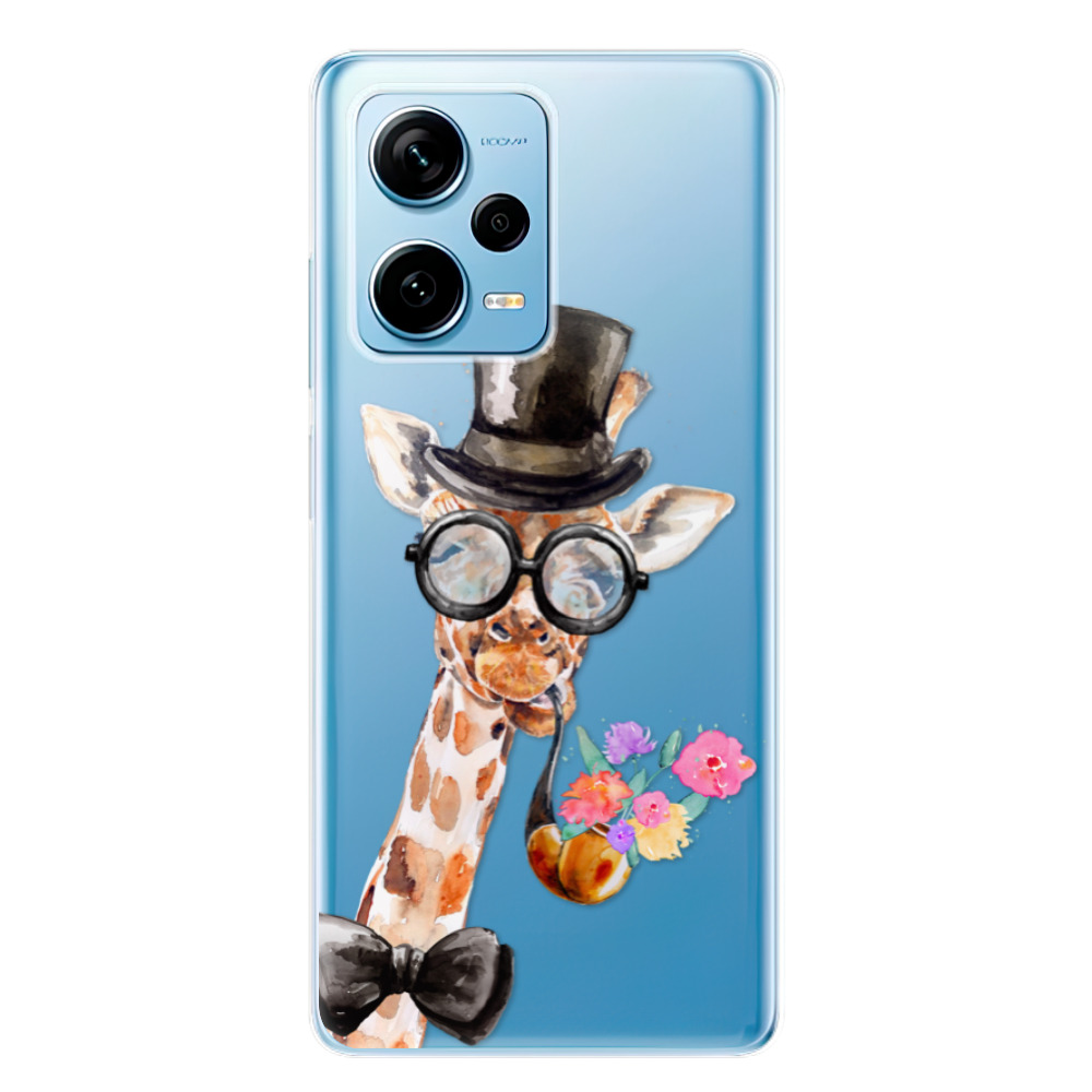Odolné silikonové pouzdro iSaprio - Sir Giraffe - Xiaomi Redmi Note 12 Pro 5G / Poco X5 Pro 5G