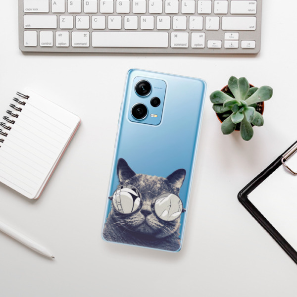 Silikonové pouzdro iSaprio - Xiaomi Redmi Note 12 Pro 5G / Poco X5 Pro 5G - Crazy Cat 01
