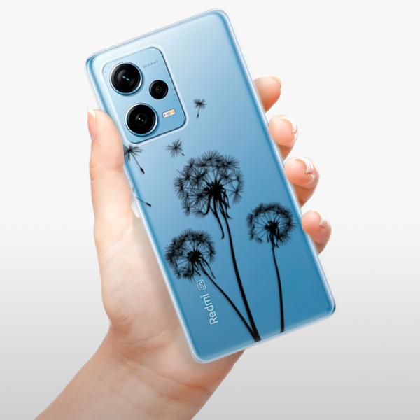 Silikonové pouzdro iSaprio - Xiaomi Redmi Note 12 Pro 5G / Poco X5 Pro 5G - Three Dandelions black
