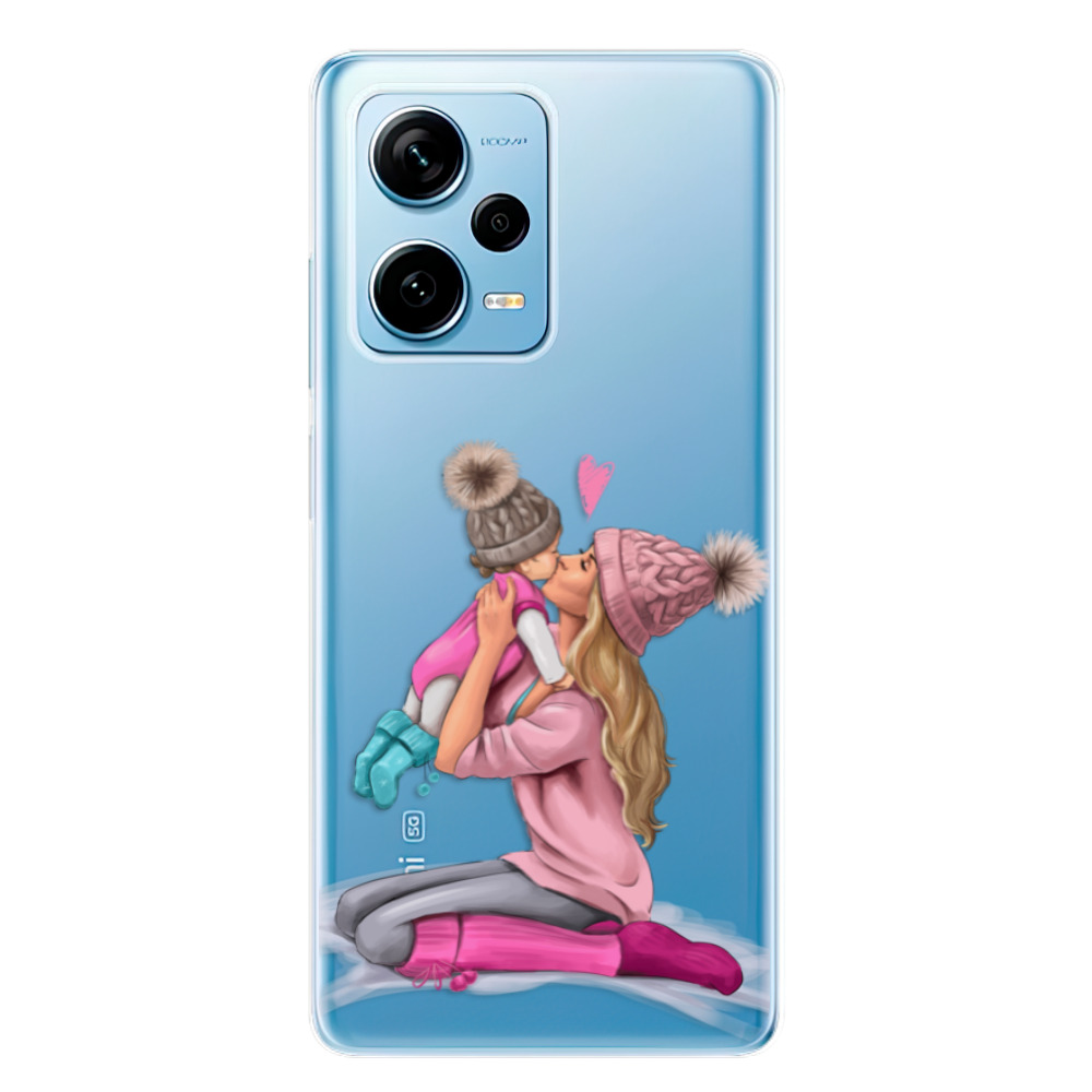 Odolné silikonové pouzdro iSaprio - Kissing Mom - Blond and Girl - Xiaomi Redmi Note 12 Pro 5G / Poco X5 Pro 5G