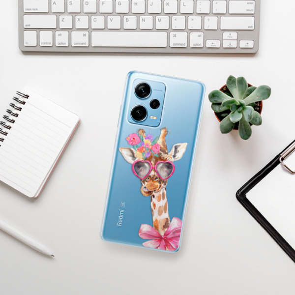 Silikonové pouzdro iSaprio - Xiaomi Redmi Note 12 Pro Plus 5G - Lady Giraffe