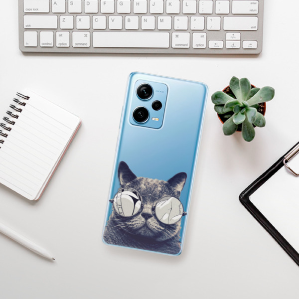 Silikonové pouzdro iSaprio - Xiaomi Redmi Note 12 Pro Plus 5G - Crazy Cat 01