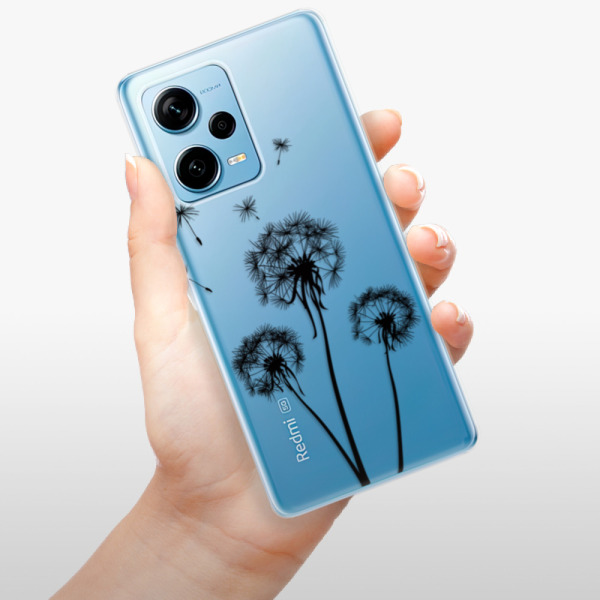 Silikonové pouzdro iSaprio - Xiaomi Redmi Note 12 Pro Plus 5G - Three Dandelions black