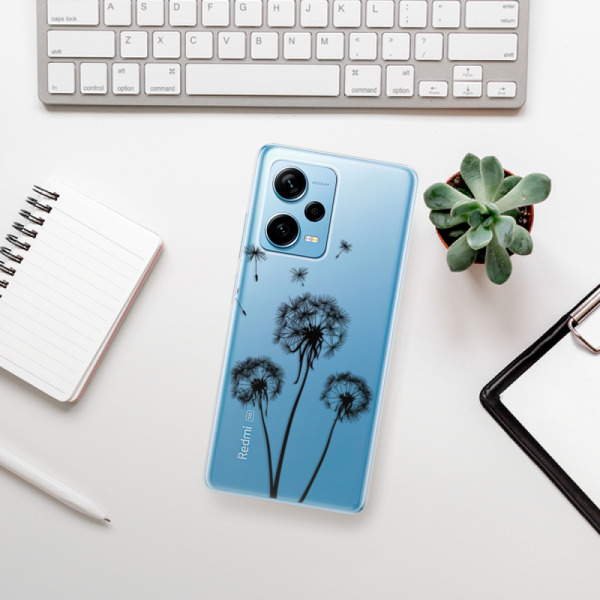 Silikonové pouzdro iSaprio - Xiaomi Redmi Note 12 Pro Plus 5G - Three Dandelions black