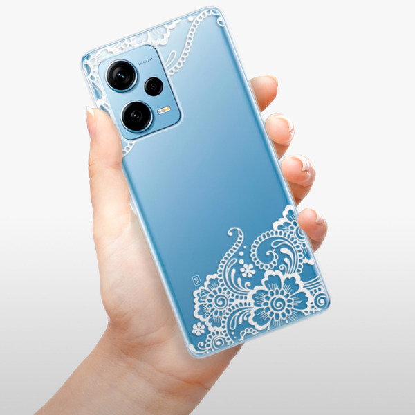 Silikonové pouzdro iSaprio - Xiaomi Redmi Note 12 Pro Plus 5G - White Lace 02