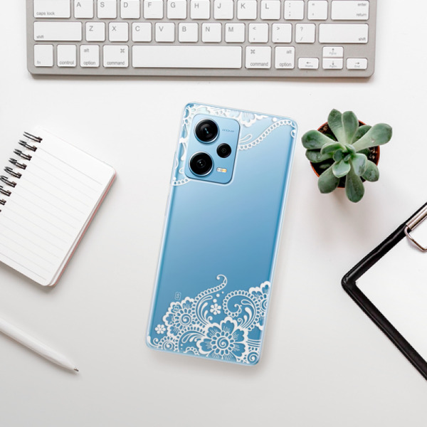 Silikonové pouzdro iSaprio - Xiaomi Redmi Note 12 Pro Plus 5G - White Lace 02