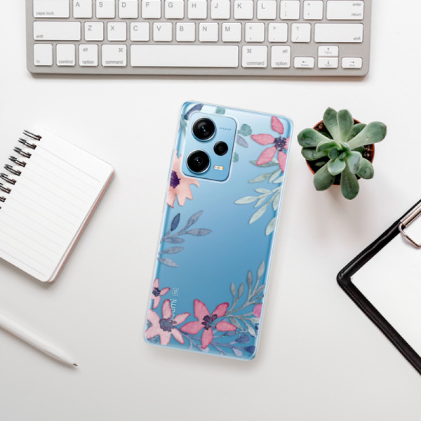 Silikonové pouzdro iSaprio - Xiaomi Redmi Note 12 Pro Plus 5G - Leaves and Flowers